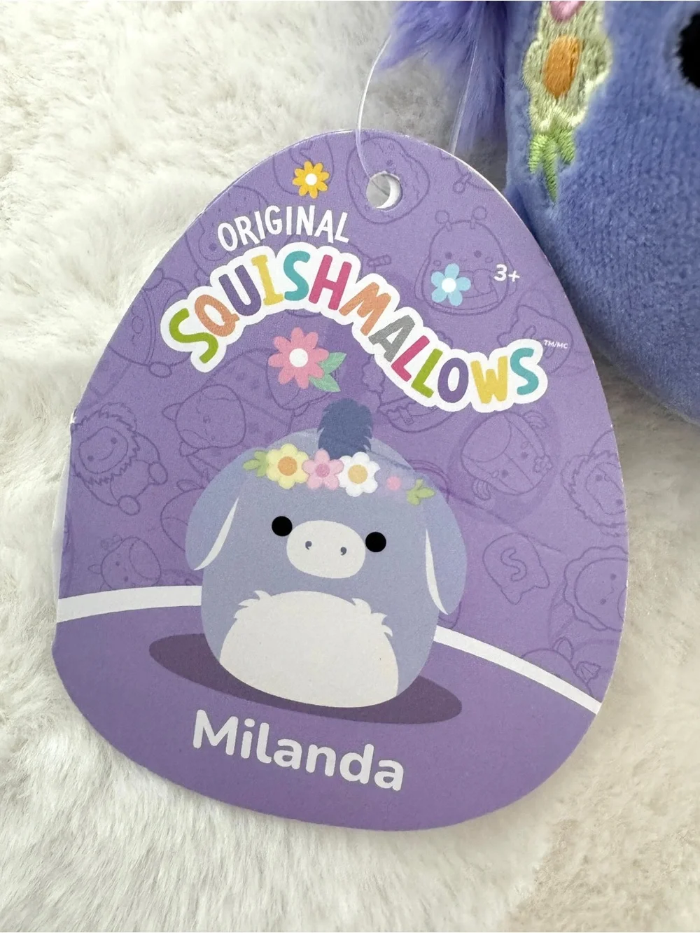 Squishmallows Milanda the Donkey Easter Clip On - NWT